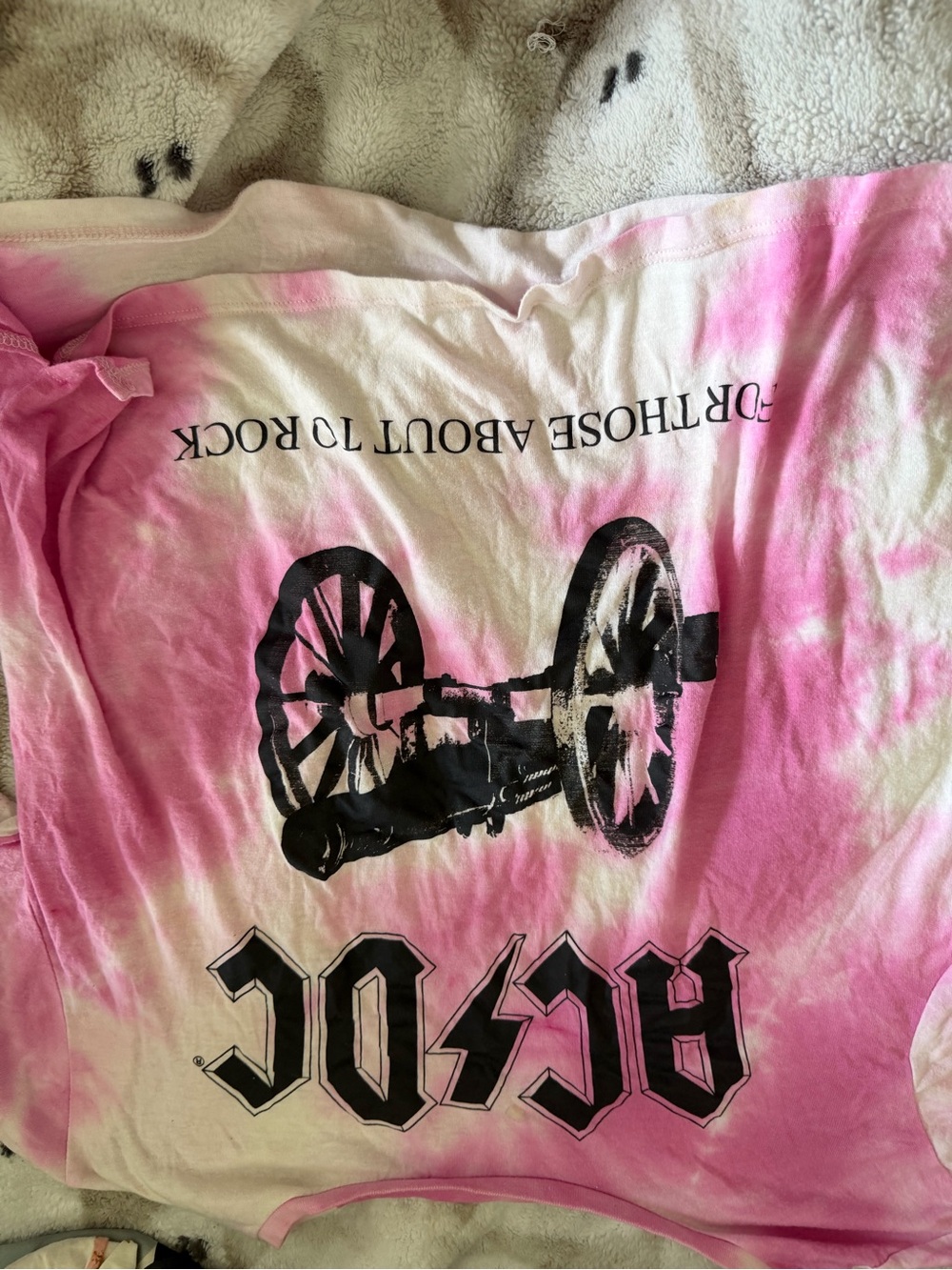 AC/DC Kids Pink Tie-Dye Cannon Graphic Tee